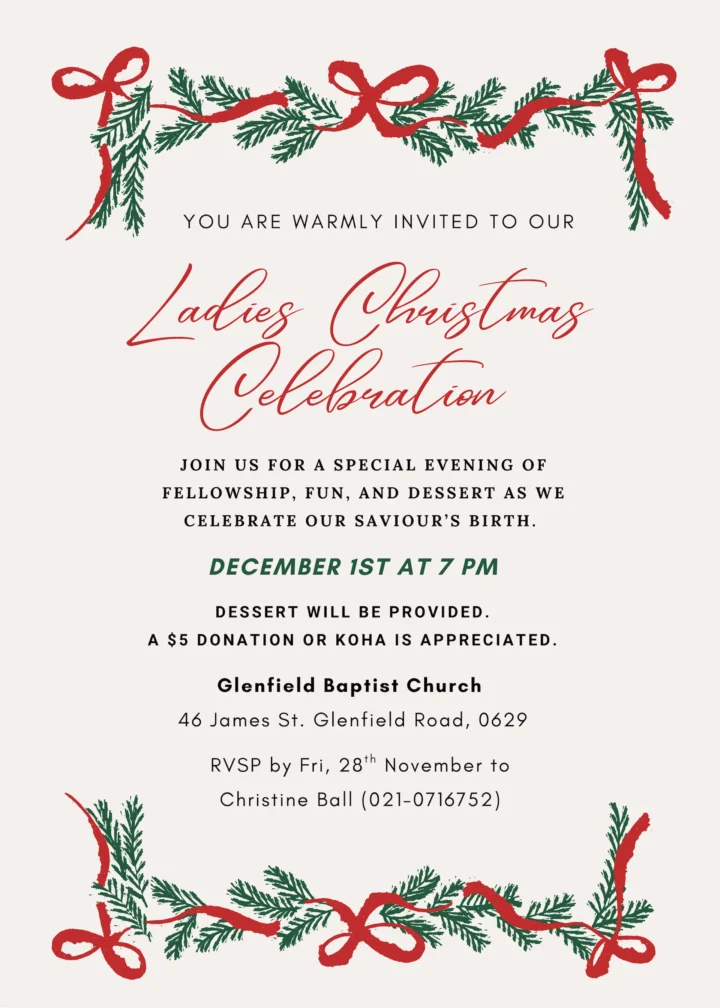 A poster infographic about GBC's ladies' Christmas Celebration for 1st December, 2025.